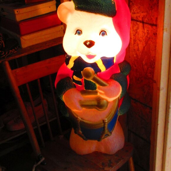 Christmas Bear 1996 TPI with Light 30" High BLOW MOLD - Picture 3 of 6